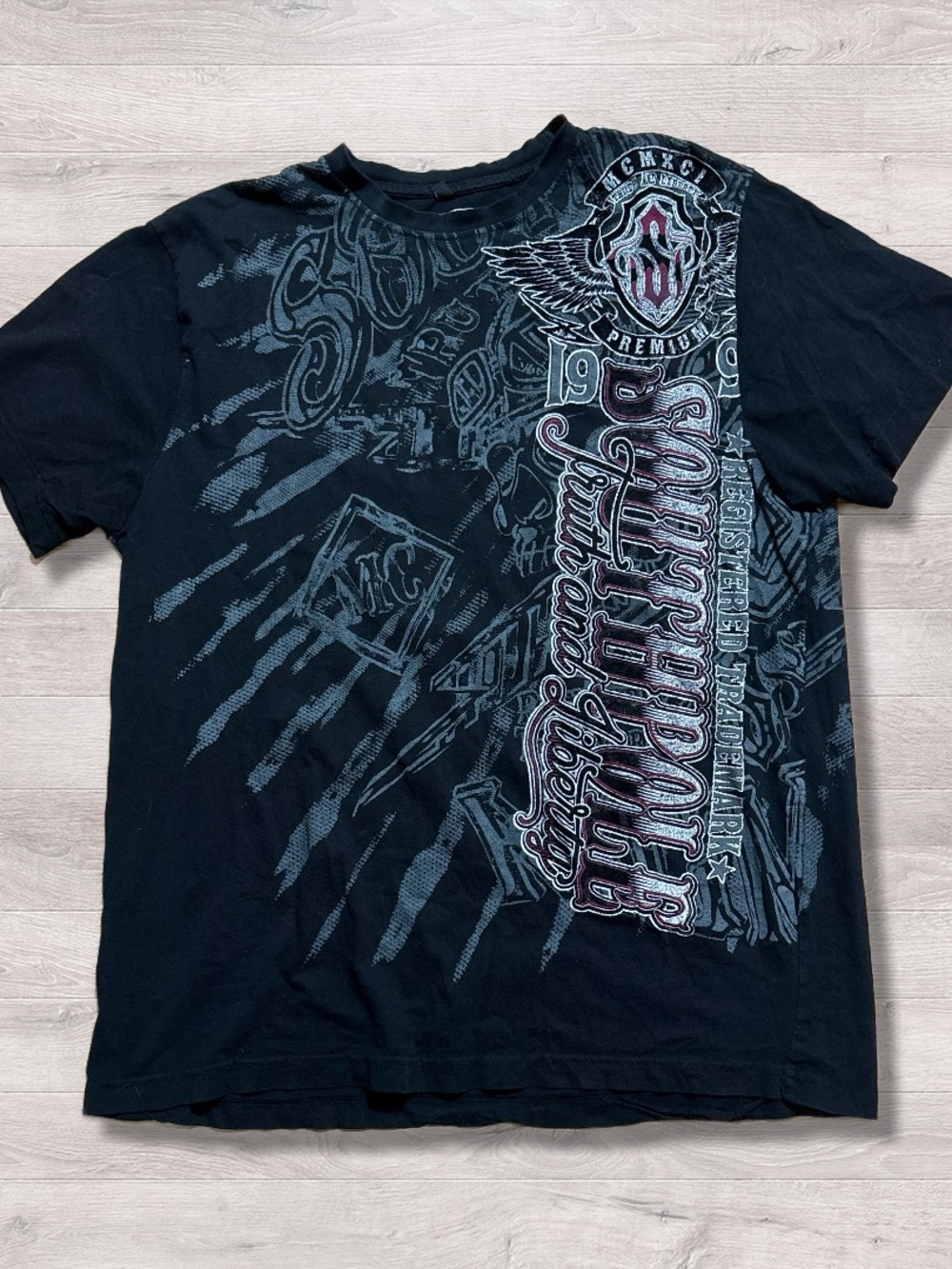 Y2K 2000s Southpole Double Sided Grunge Punk Emo Scene Shirt XL Streetwear
